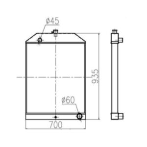BUY For YUCHAI Excavator YC135-8 Water Tank Radiator Core ASS'Y for sale