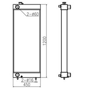 Case Excavator CX290 Water Tank Radiator Core ASS'Y LN00087