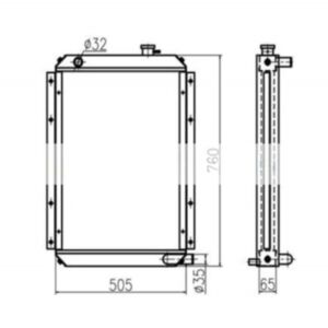For Doosan Excavator DH80GOLD Water Tank Radiator ASS&#039;Y online