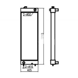 For Doosan Excavator DX380LC Water Tank Radiator ASS&#039;Y online