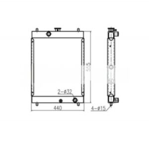 For Hitachi Excavator EX55UR Water Tank Radiator Core ASS&#039;Y 4340201 online