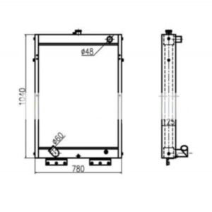 For Hyundai Excavator R210LC-7 R210-7 Water Tank Radiator Core ASS&#039;Y 11N6-40190 online