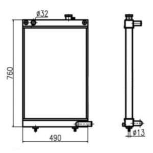 For Kato Excavator HD2045 Water Tank Radiator ASS&#039;Y online