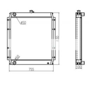 For Kato Excavator HD820V Water Tank Radiator ASS&#039;Y online