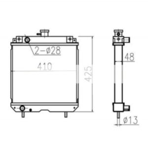 For Kubota B2710 Water Tank Radiator Core ASS&#039;Y online