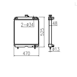 BUY For Yanmar Water Tank Radiator Core ASS'Y 184014-44011 for sale