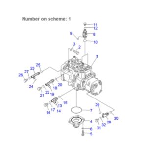 BUY Hydraulic Pump ASS'Y 708-3S-00511 708-3S-00512 708-3S-00513 708-3S-00514 for Komatsu Excavator PC35MR-2 PC35MR-2-A PC35MR-2-B for sale