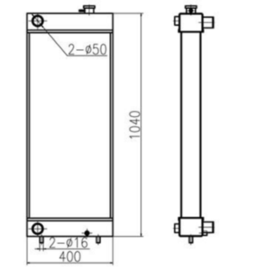BUY For Case Excavator CX240 CX240LR Water Tank Radiator Core ASS'Y LN00065 for sale