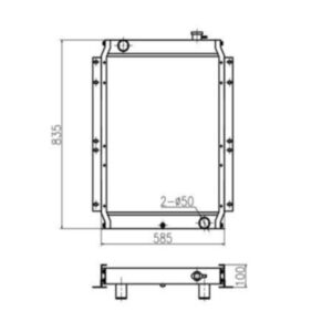 BUY For Case Excavator CX130 Water Tank Radiator Core ASS'Y LN00069 LN00070 for sale
