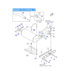 BUY Muffler Silencer 6206-11-5210 6206-11-5211 for Komatsu Excavator PW150-1 PC100-3 PC120-3 Engine 6D95L for sale