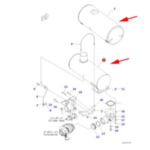 Buy Muffler Silencer for Komatsu Bulldozer D65EX-16