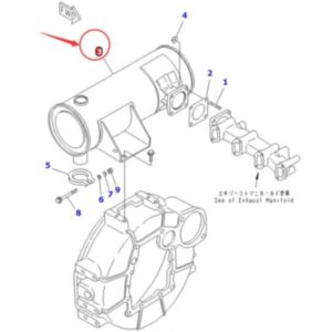 Muffler YM129612-13670 for Komatsu 4D88E Engine PC58UU-3 Excavator online