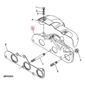 Buy OEM Exhaust Manifold MIU12640 for Yanmar Engine 3TNV70 John Deere 4X4 XUV590i XUV825E XUV825M S4 XUV835E