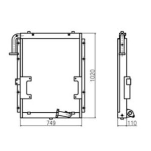 BUY Oil Cooler 11N6-40031 11N6-46030 for Hyundai Excavator R210-7 R210LC-7H R215-7 R220LC-7H for sale