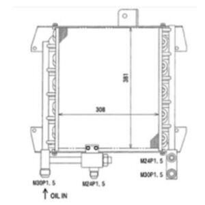 BUY Oil Cooler 20U-03-21112 for Komatsu Excavator PC50UD-2 PC50UUM-2 PC50UU-2 PC50UG-2 for sale