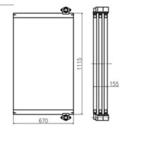 BUY Oil Cooler K9001935 for Doosan Excavator DH500-7 DX420 DX480LC DX520 for sale