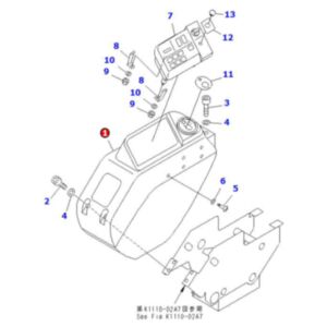 Buy Panel Box 201-54-74390 for Komatsu Excavator PC128US-2 PC128UU-2 PC158US-2 PC158USLC-2