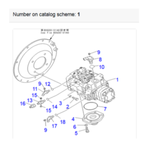 BUY Main Hydraulic Pump Assy 708-1S-00213 for Komatsu PC27MRX-1 Excavator for sale