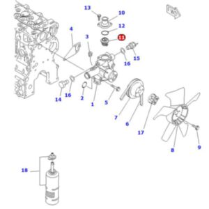 Thermostat YM119260-49801 for Komatsu Engine 3D68E-3K