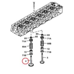 Buy Valve 8973886433 for Isuzu Engine 6UZ1 John Deere Excavator 470GLC
