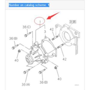 BUY Water Pump 87596435 for Case Excavator CX225SR CX240BLR CX240B CX210BNLC CX210BLR CX210B Isuzu 4HK1 Engine for sale