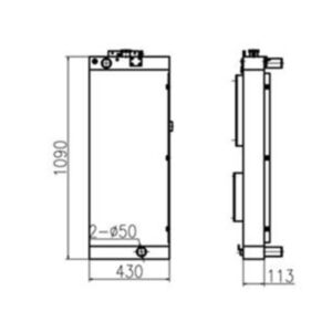 BUY Water Tank Radiator 11Q6-40630 11Q6-40631 for Hyundai Excavator R210LC-9 R250LC-9 for sale