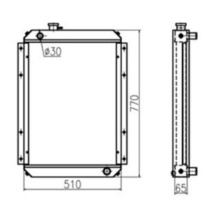 BUY Water Tank Radiator 13D61000 202-00015B for Doosan SOLAR 55W-V for sale
