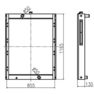 BUY Water Tank Radiator 13G11000 202-00092H 202-00092C 202-00092E 202-00092G for Doosan Excavator S255LC-V for sale