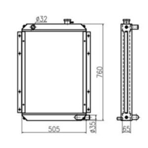 BUY Water Tank Radiator 13G61000 for Doosan Excavator S55W-V PLUS for sale