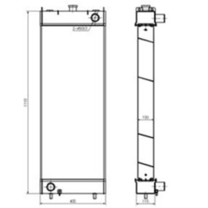 BUY Water Tank Radiator 206-03-24110 for Komatsu Excavator PC220-8M0 for sale