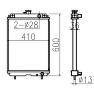 BUY Water Tank Radiator 210-1295 2478437 for Caterpillar CAT Excavator E304 E304CR for sale