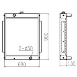 BUY Water Tank Radiator 2202-9064B for Doosan Excavator S130W-V S130LC-V S140LC-V S150LC-V S155LC-V for sale