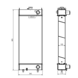 BUY Water Tank Radiator 418-03-31105 418-03-31106 418-03-31107 for Komatsu WA200-5 WA250-5 Wheel Loader for sale
