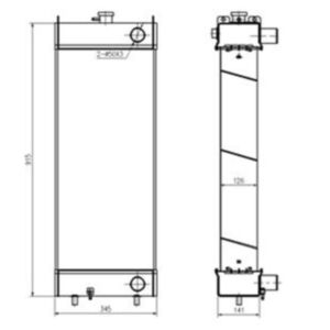 BUY Water Tank Radiator 418-03-41140 418-03-41102 418-03-41103 for Komatsu WA200-6 WA250-6 Wheel Loader for sale
