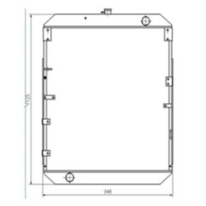 BUY Water Tank Radiator 423-03-31550 423-03-31551 423-03-31212 423-03-31211 for Komatsu Wheel Loader WA380-5 for sale