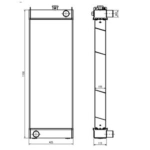BUY Water Tank Radiator 423-03-41310 for Komatsu Wheel Loader WA380-6 for sale