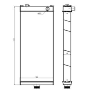 BUY Water Tank Radiator 425-03-42220 for Komatsu Wheel Loader WA500-7 for sale
