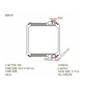 BUY Water Tank Radiator Core Assy for JCB-003 470*500*104mm for sale