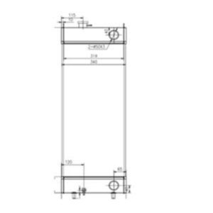 BUY Water Tank Radiator for Doosan Excavator Core Size 735*345*100 for sale