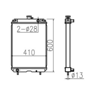 BUY Water Tank Radiator for Hitachi EX185-6045 Excavator for sale