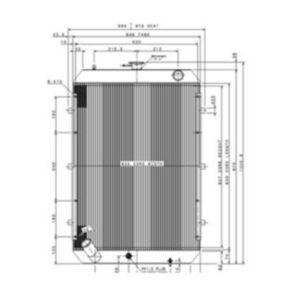 BUY Water Tank Radiator for Hyundai Excavator R1400W-7 for sale