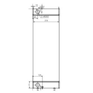 BUY Water Tank Radiator K1008289B for Doosan Excavator DX225LC DX190W DX210W DX225NLC for sale