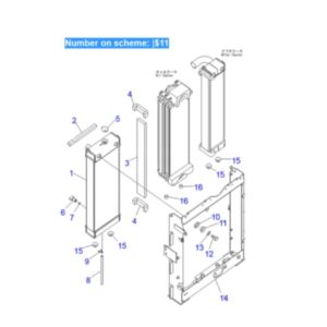 BUY For Komatsu Excavator PC200-8 PC200LC-8 PC210-8K PC210LC-8K PC210NLC-8K PC230NHD-8K Water Tank Radiator Ass'y 20Y-03-41651 for sale
