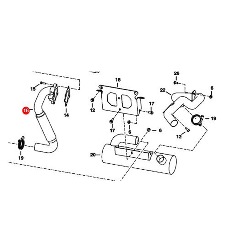Optimized for Bobcat Toolcat 5600 - Exhaust Tube 6684570