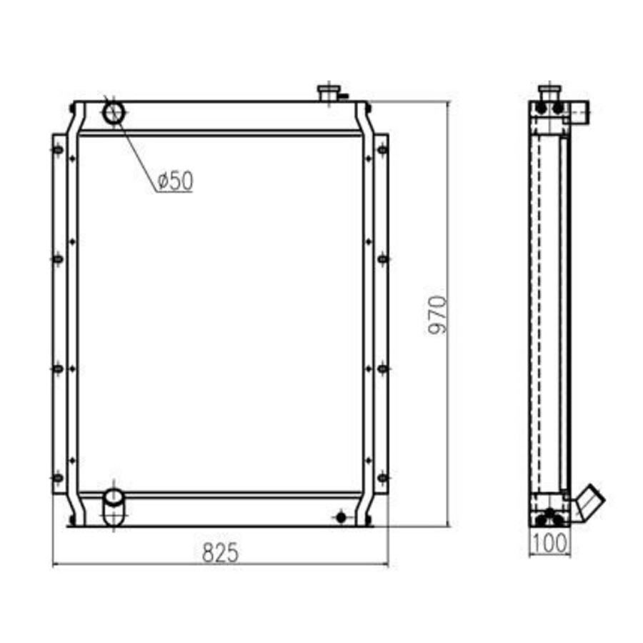 Compatible with Kato Excavator HD820R Water Tank Radiator ASS'Y