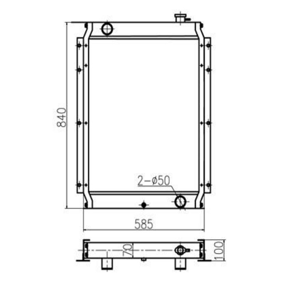 Compatible with Kobelco Excavator SK120 Water Tank Radiator ASS'Y