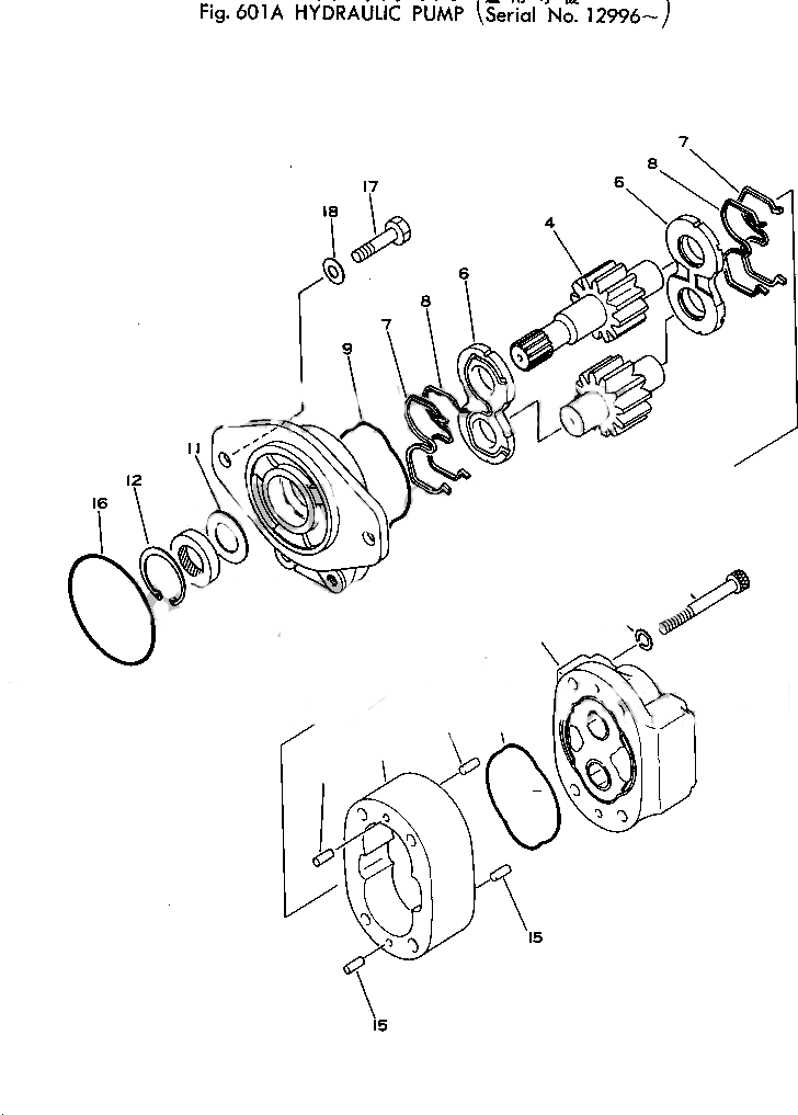 Compatible with Komatsu Wheel Loader 510-1 Hydraulic Pump 705-11-33100 7051133100