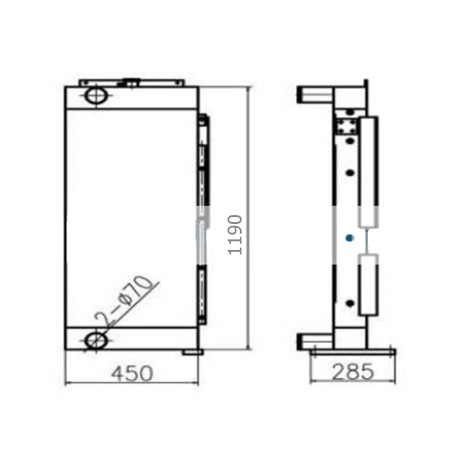 Compatible with Doosan Excavator DH350 DH370-9 Water Tank Radiator ASS&#039;Y Doosan Excavator DH350 DH370-9ModelDoosan Excavator DH350 DH370-9
