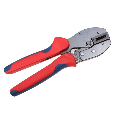 Designed to fit Flag Right Angle Terminals - Industrial Grade Ratcheting Crimper Crimping Tool LY-07FL