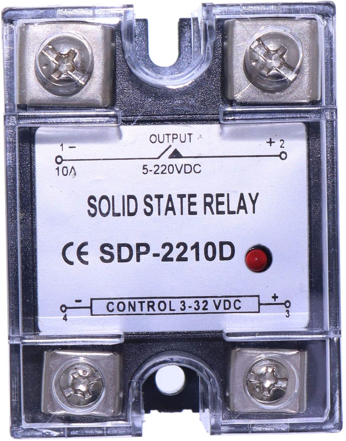Compatible with Solid State Relay SSR DC-DC 10A 3-32VDC/5-220VDC 10A Replace Crydom D1D12/D2D12 SDP-2210D